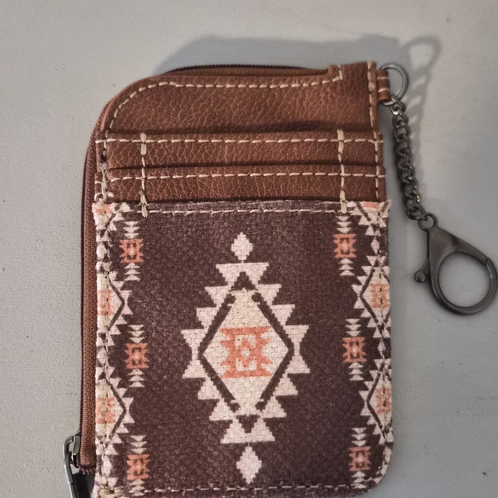Wrangler Brown and Cream Key & Card Holder